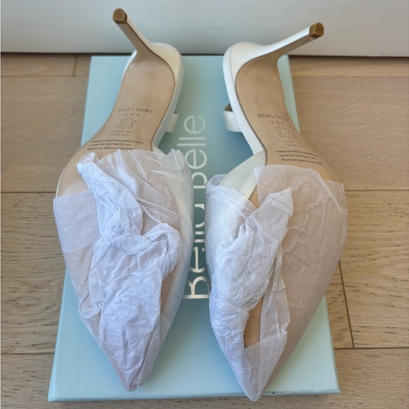 NIB Bella Belle Reese Pointed Toe Wedding Slingback Heels with Bow - Picture 8 of 10